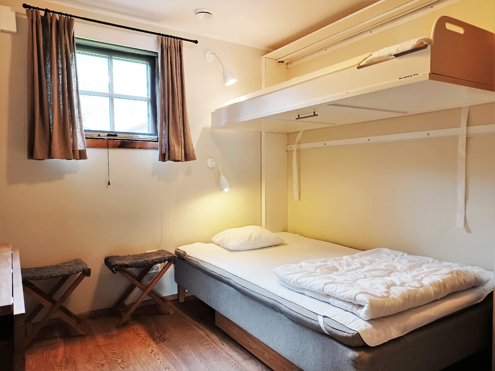 View of bedroom with bunk bed.