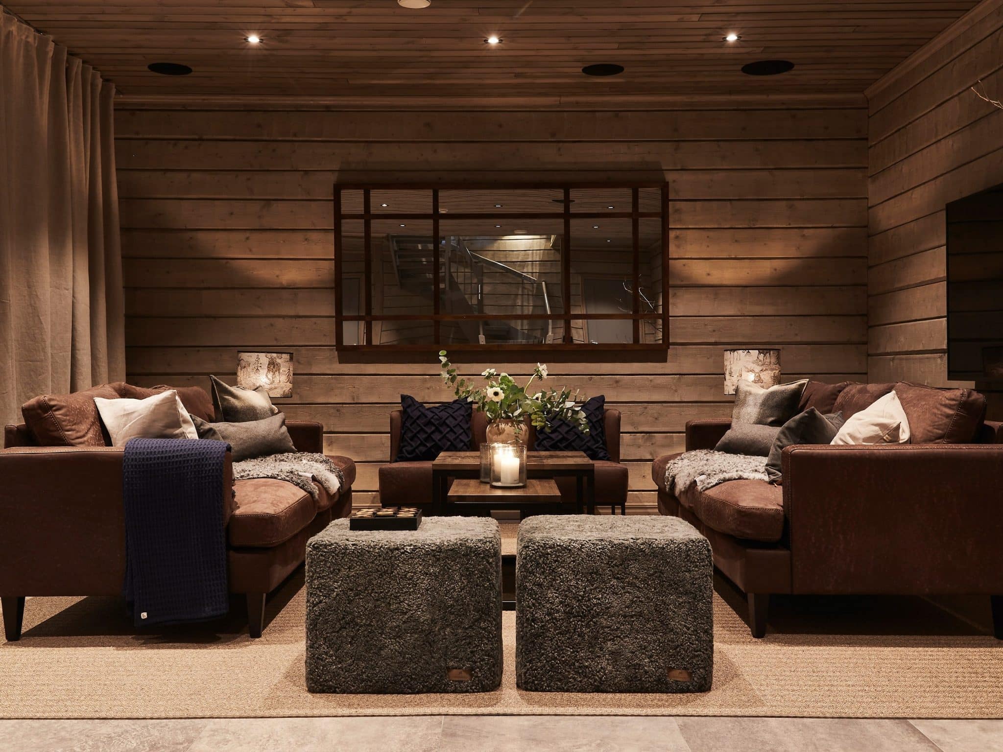 Beautiful living room in Lodge 56 in Åre.
