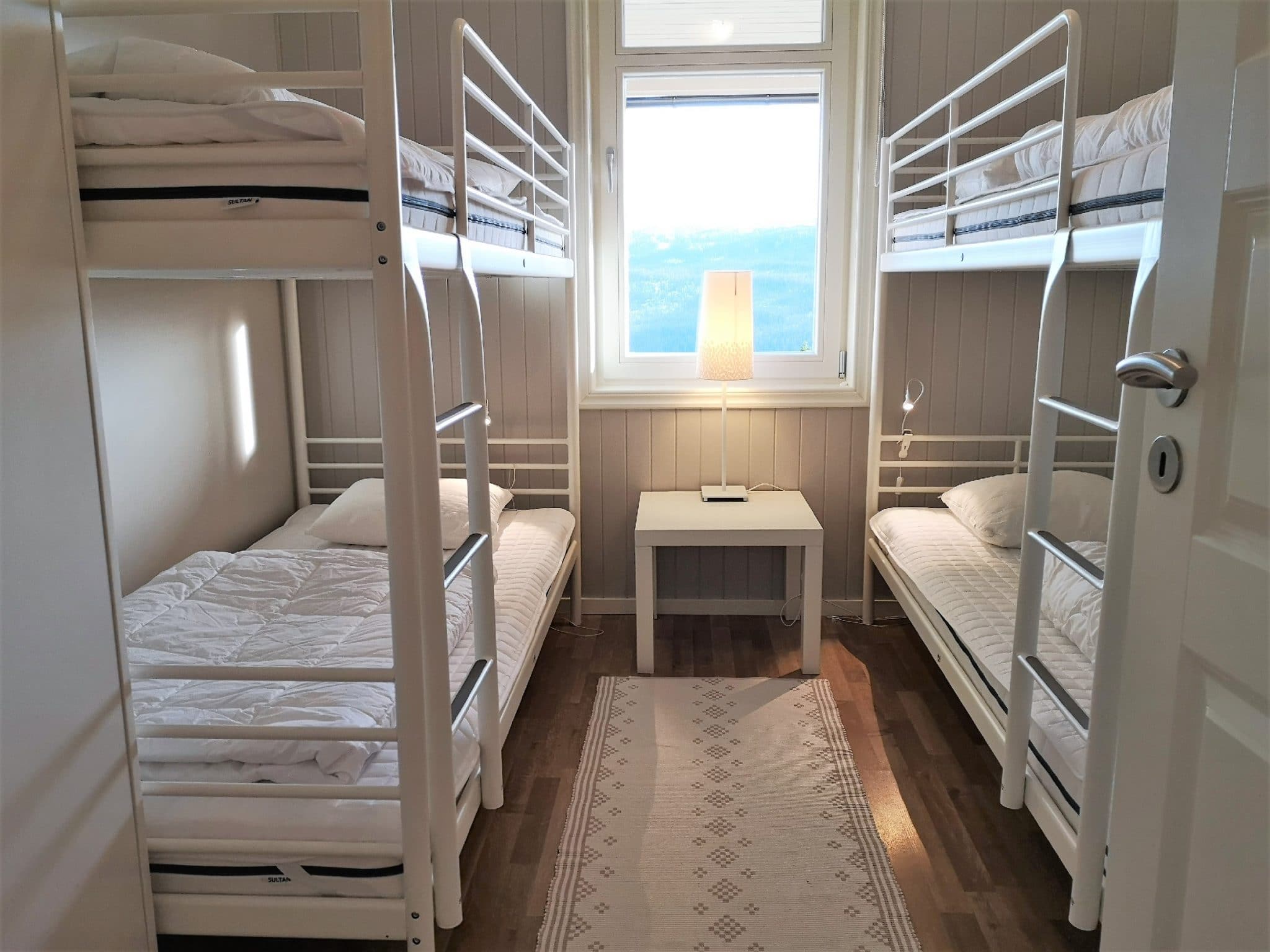 Bedroom with two bunk beds